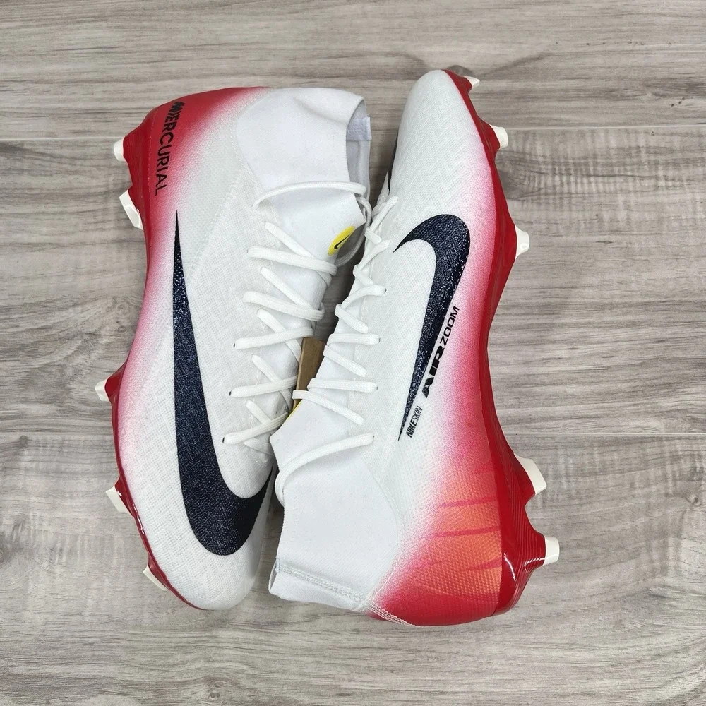 Nike Zoom Mercurial Superfly 10 Academy MG Men's Sz 10 White Red HJ7311-600